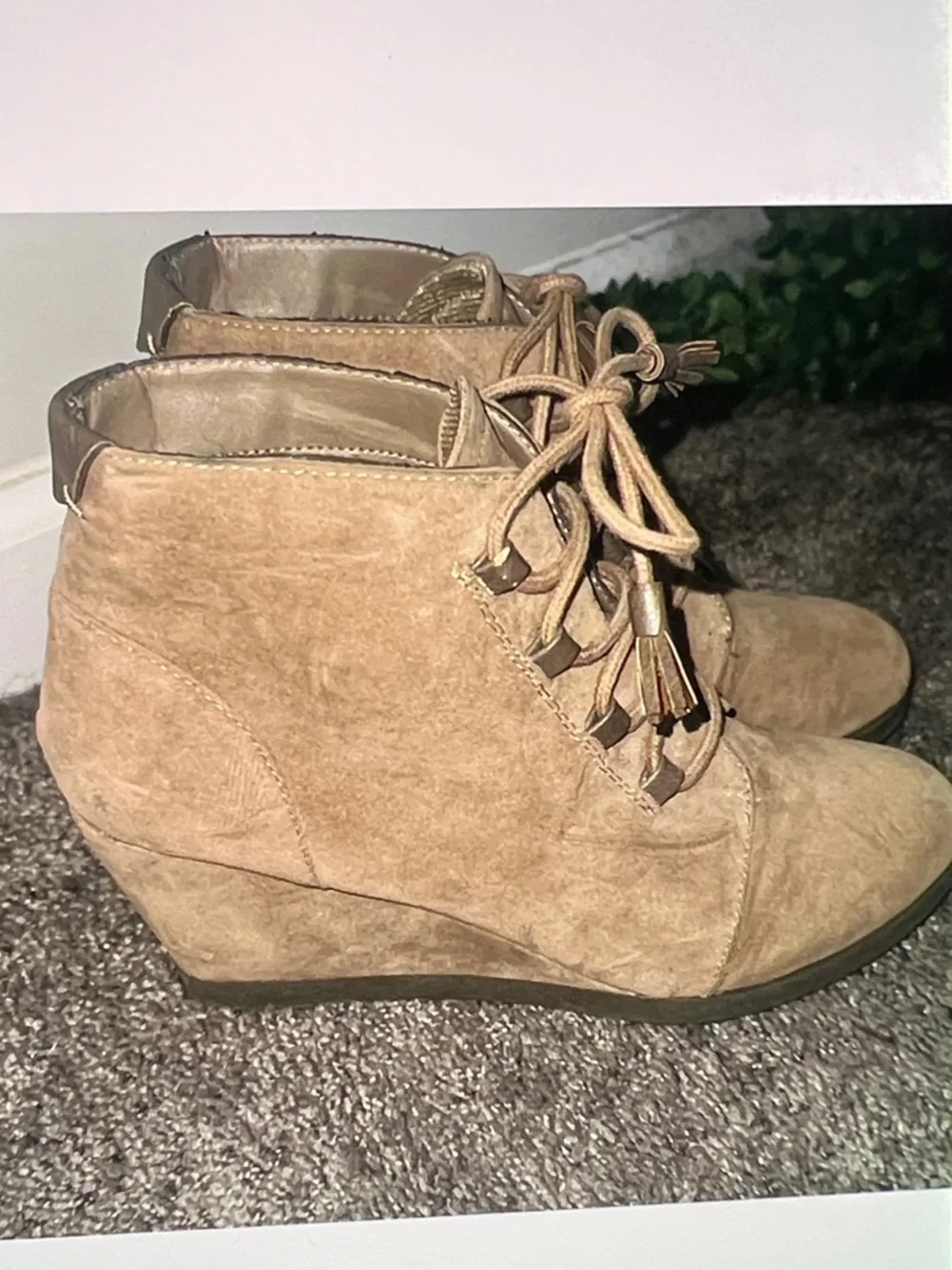 Steve Madden Deenaa Suede Wedge Boots